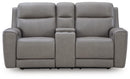 5Z-Comfort Power Reclining Loveseat with Console