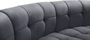 Limitless Grey Velvet 5pc. Modular Sectional