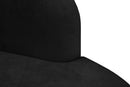 Mitzy Black Velvet Loveseat