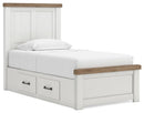 Ashley Savonport Twin Panel Bed with Storage