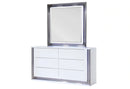 Ylime Smooth White Mirror with LED