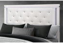 Alina White Bed Group with LED