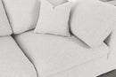 Serene Cream Linen Fabric Deluxe Cloud Modular Sofa