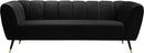 Beaumont Black Velvet Sofa
