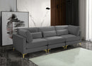 Julia Grey Velvet Modular Sofa (3 Boxes)