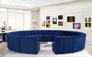 Limitless Navy Velvet 15pc. Modular Sectional