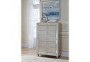 Riley Silver Bed, Dresser, Mirror, Nightstand
