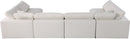 Plush Cream Velvet Standard Cloud Modular Sectional