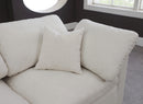 Plush Cream Velvet Standard Cloud Modular Sofa