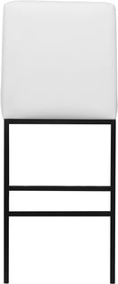 Bryce White Faux Leather Stool