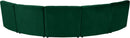 Limitless Green Velvet 5pc. Modular Sectional