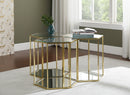 Sei Brushed Gold End Table