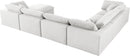 Serene Cream Linen Fabric Deluxe Cloud Modular Sectional