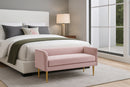 Audrey Pink Velvet Bench