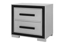 Amelia Grey Black Bed Group with LED