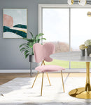Angel Pink Velvet Dining Chair