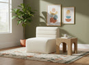 Quincy Cream Velvet Modular Armless Chair