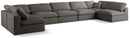 Plush Grey Velvet Standard Cloud Modular Sectional