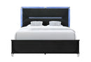 Lando Black Bed with Continuous LED