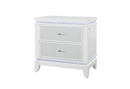 Alina White Nightstand with LED and USB