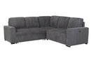U2660 GREY SOFA BED SECTIONAL W/O CHAISE AND W/O PULLOUT