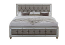 RILEY SILVER FULL BED, DRESSER, MIRROR AND NIGHSTAND