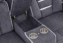 U1895 Grey P2 Reclining Sofa/Console Reclining Loveseat/Recliner