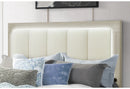 EMMA NATURAL/WHITE KING BED WITH LED AND USB