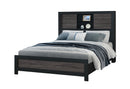 Lisbon Grey/Black Bookcase Bed
