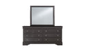 POMPEI METALLIC GREY QUEEN BED W/LED, DRESSER, MIRROR AND NIGHTSTAND