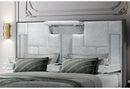 OSCAR GREY KING BED NO WOOD TRIM