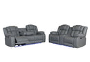 U7068 Grey 10 Pwr Rec Sofa/Pwr Console Rec Loveseat/Pwr Recliner W/LED